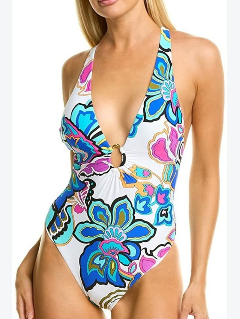 Trina Turk 1-pc Vibrant Floral Swimsuit & Matching Cover Up Dress, S